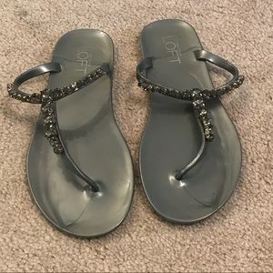 LOFT jelly jeweled Sandals